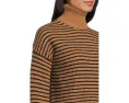 Свитер Madewell Pine Stripe Wool Waffle Stripe с воротником-водолазкой и рельефным узором