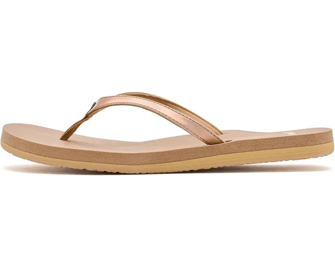 Сланцы Sanuk Yoga Joy II Iridescent с металлическим верхом и стелькой из пены с эффектом памяти