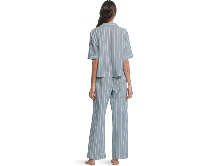 Пижамный комплект Eberjey Nautico с короткими рукавами и брюками свободного кроя
