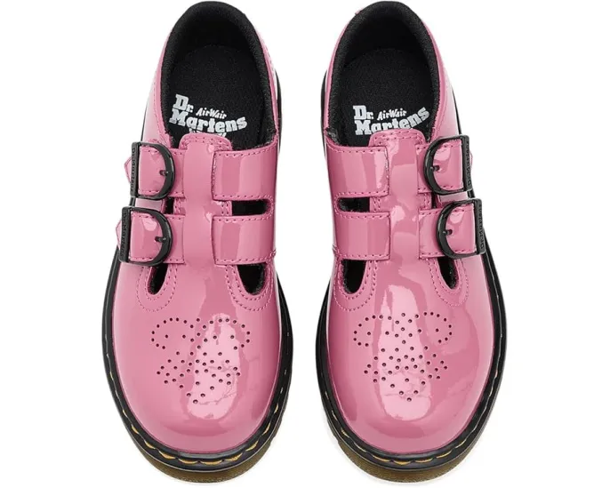 Туфли Mary Jane Dr. Martens 8065 J для детей с перфорацией и пряжками