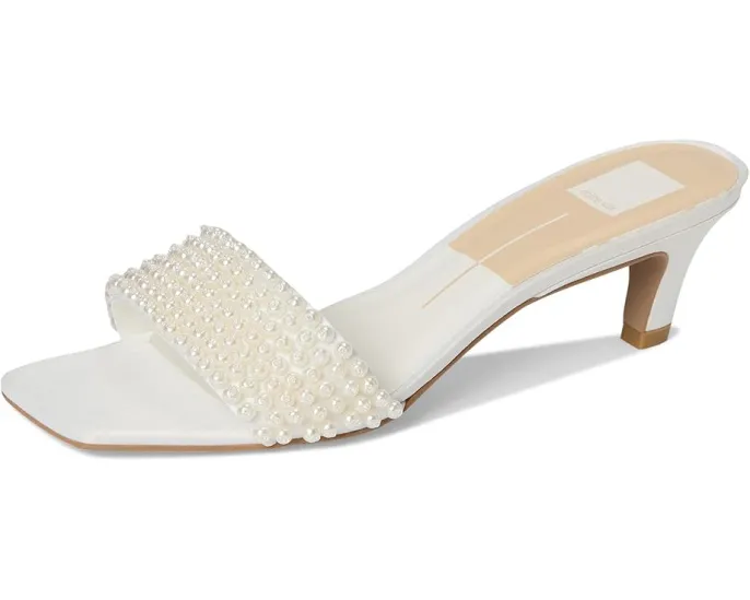 Dolce Vita Rexa Pearl босоножки из атласа с жемчужным декором