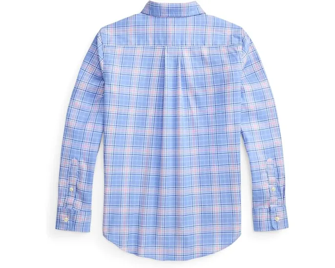 Клетчатая оксфордская рубашка с функциональными свойствами Polo Ralph Lauren Kids для малышей и детей