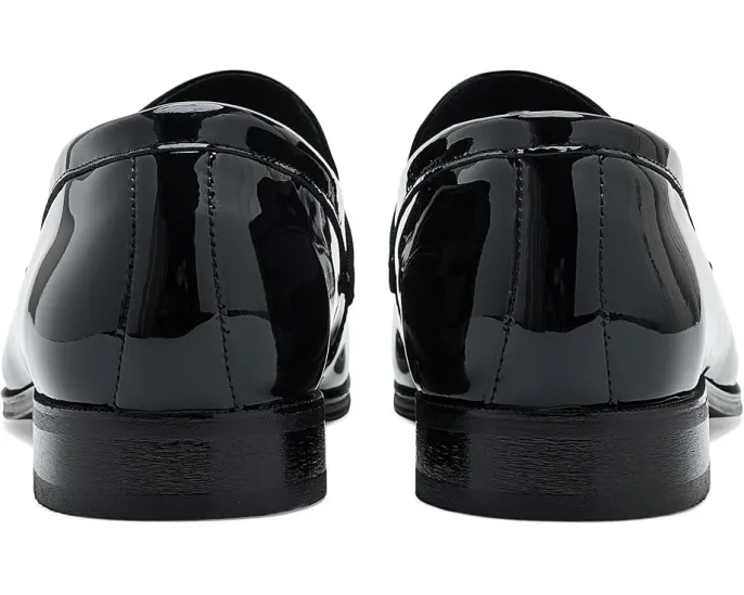 Florsheim Лоферы Tux Plain Toe Strap Slip-On в черном лаковом цвете
