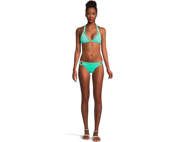 Топ BECCA Cheryl треугольной формы с вырезом круг и ребристой структурой