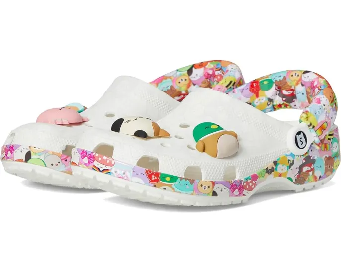 Классические кроксы Crocs с принтом Squishmallows и большими шармами