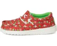 Кроссовки Wally Holiday Sweater от Hey Dude Kids с праздничным принтом и эластичными шнурками