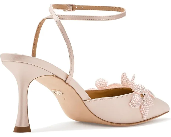 Туфли-лодочки Badgley Mischka Whitman с острым носком и жемчужным цветком на тонком каблуке