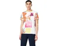 Футболка Armani Exchange All Over Collage Print с круглым вырезом и цветочным принтом