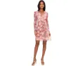Платье Printed Metallic Crinkle с драпировкой от Adrianna Papell