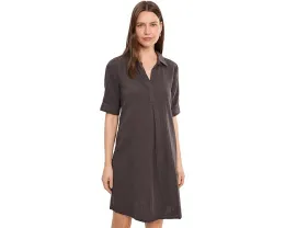 Gauze 1/2 Sleeve Swing Shirtdress