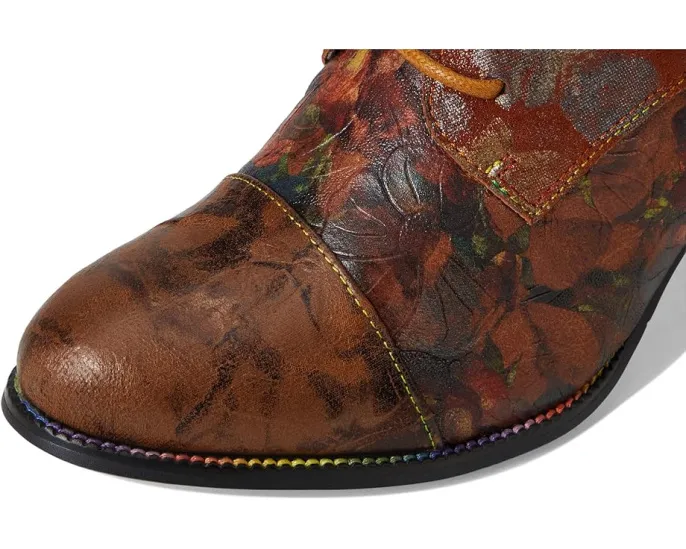 Ботильоны L'Artiste by Spring Step Roselia-flow с бархатным цветком и шнуровкой