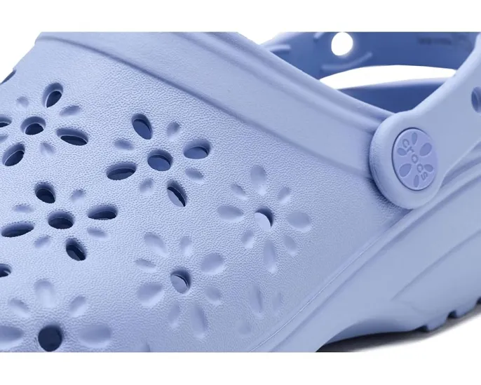 Классические сабо Crocs с ажурным цветочным дизайном и вентиляционными отверстиями