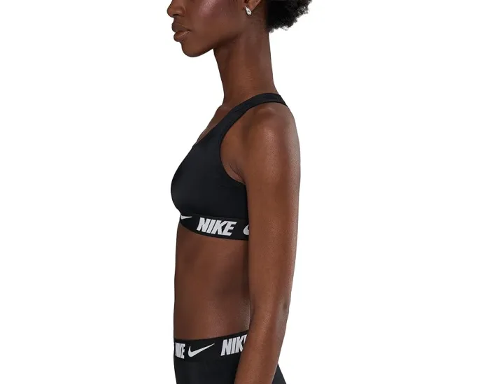 Бикини топ Nike Logo Tape с логотипом на спине и съемными чашками