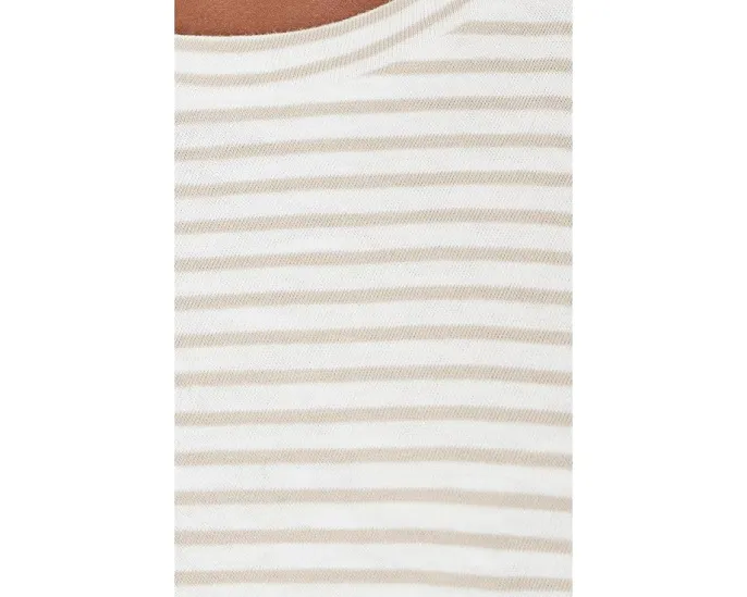 Футболка с коротким рукавом из органического хлопка Eileen Fisher в полоску