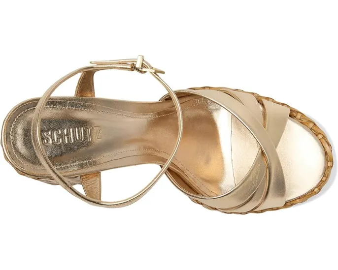 Schutz Keefa Straw босоножки на платформе с верхом из натуральной соломки