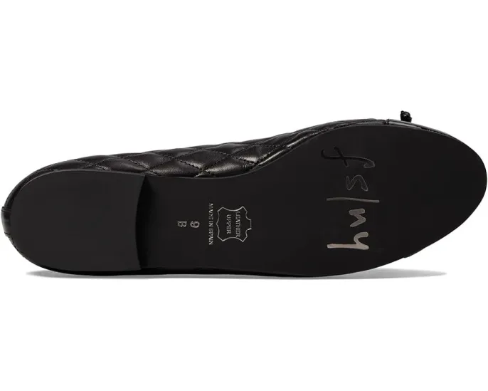 Туфли French Sole Tamara с стеганым верхом и бантом из гладкой кожи