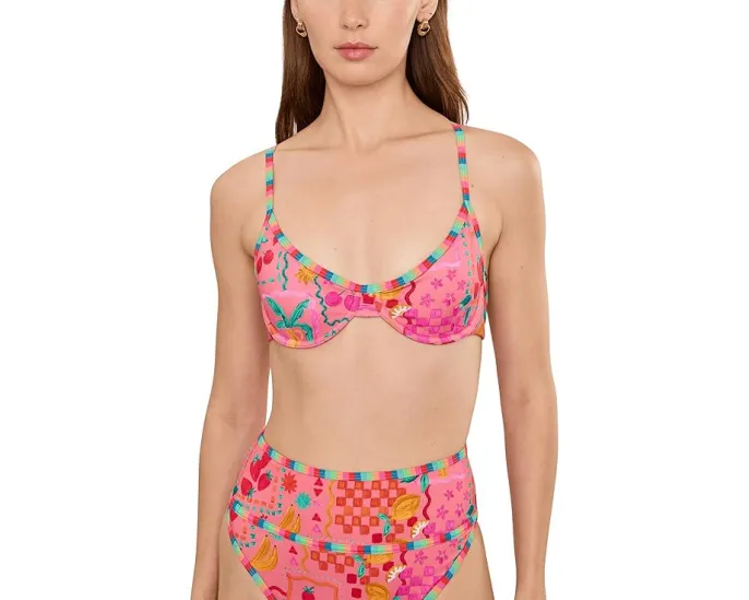 Купальный топ Kori с косточками и фруктовым принтом