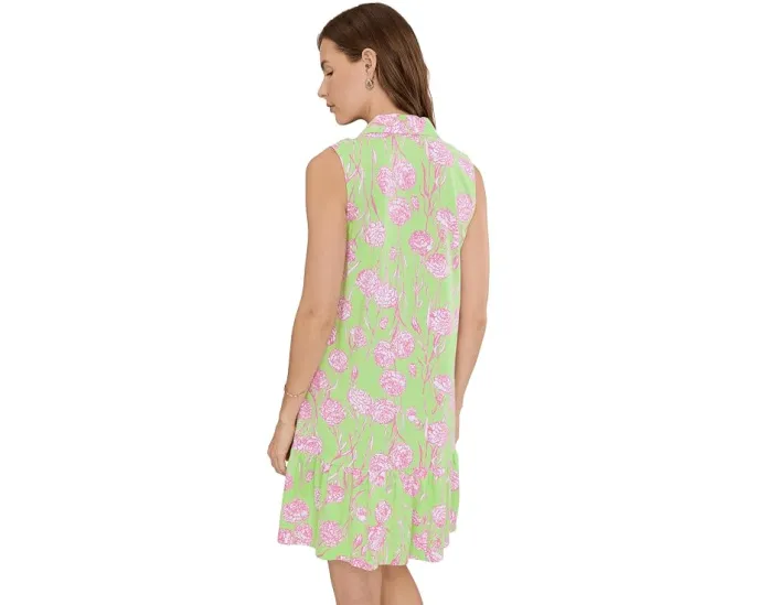 Платье Lilly Pulitzer Riegan с присборенной талией и короткими рукавами