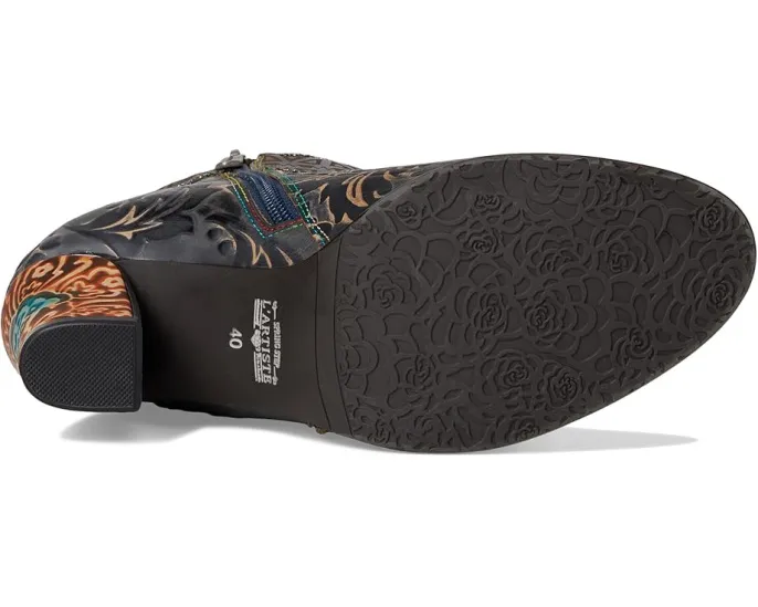 Ботильоны L'Artiste by Spring Step Cherish с тисненым цветочным узором и бархатной подкладкой