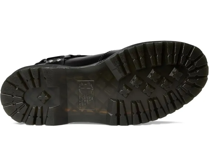 Chelsea ботинки Dr. Martens 2976 Harness из черной анилиновой кожи с декоративными шпильками