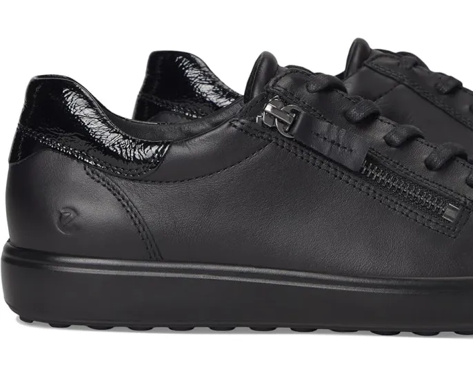 Кроссовки ECCO Soft 7 Side Zip Lace с боковой молнией и кожаным верхом