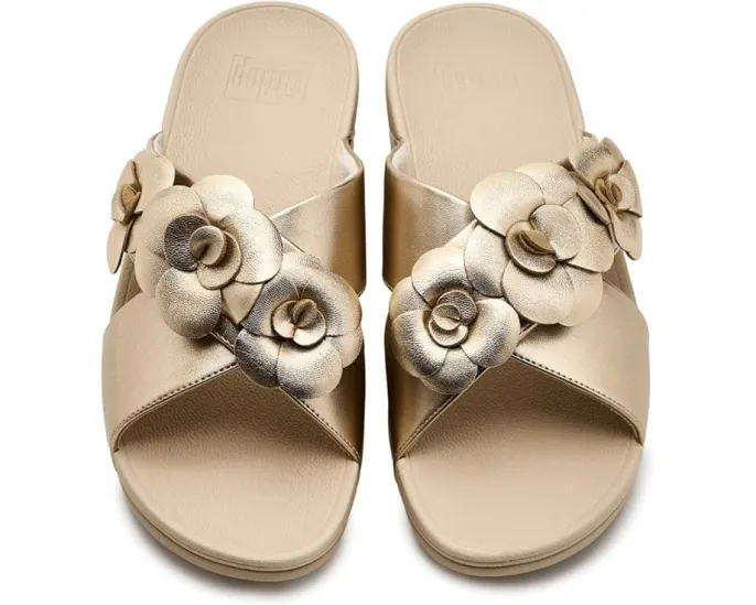 Сланцы FitFlop Lulu Flower Cross с цветочным перекрестным дизайном
