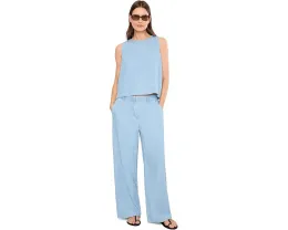 Топ Eileen Fisher из легкого денима с круглым вырезом
