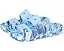 Классические сланцы Crocs с мраморным рисунком и двойными ремешками