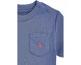 Детская хлопковая футболка с карманом Polo Ralph Lauren