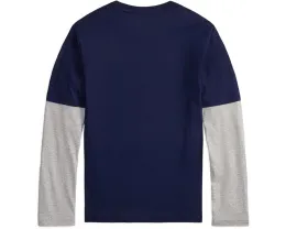 Футболка Polo Ralph Lauren Kids с логотипом и эффектом наслоения для детей постарше