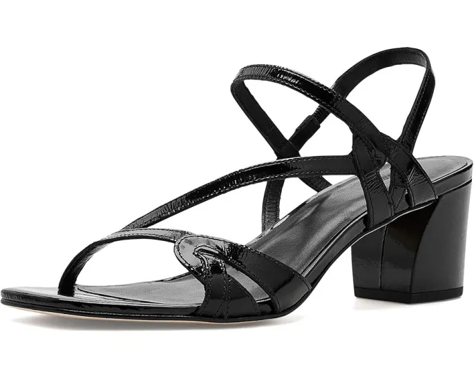 Сандалии Bernardo Gyoda с асимметричным верхом на изогнутом каблуке