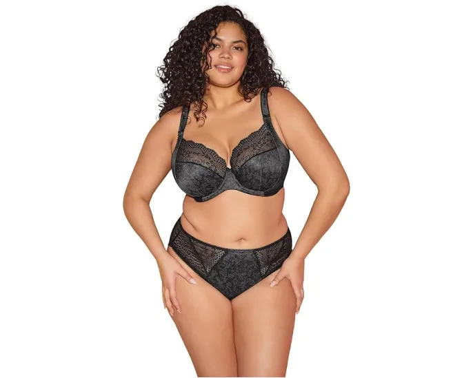 Elomi Lucie Underwire Plunge Stretch Bra бюстгальтер с цветочным принтом и чашками из стрейч-кружева