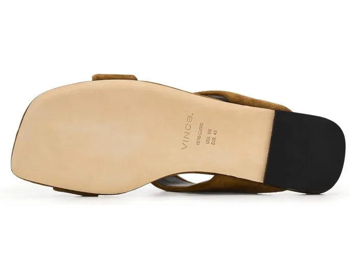 Сандалии Vince Vilma Slide из мягкой замши с квадратным носком