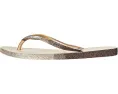 Блестящие шлепанцы Havaianas Slim Sparkle с блестками на подошве и ремешках