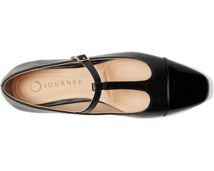 Туфли Mary Jane Journee Collection Theah с ремешком Т-образной формы и квадратным носком