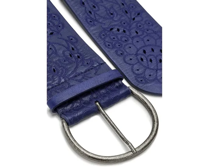 Широкий пояс Free People Laurel с прорезями и вышивкой