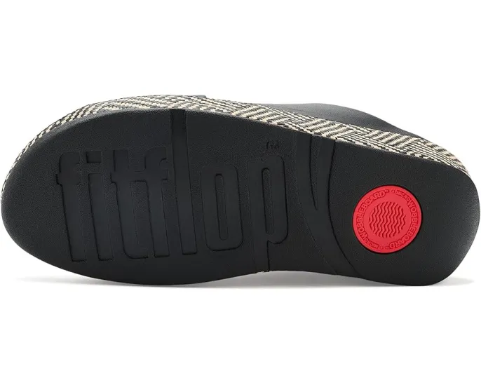 Сандалии Lulu Lux Cross Slides с переплетением из кожи и платформой от FitFlop