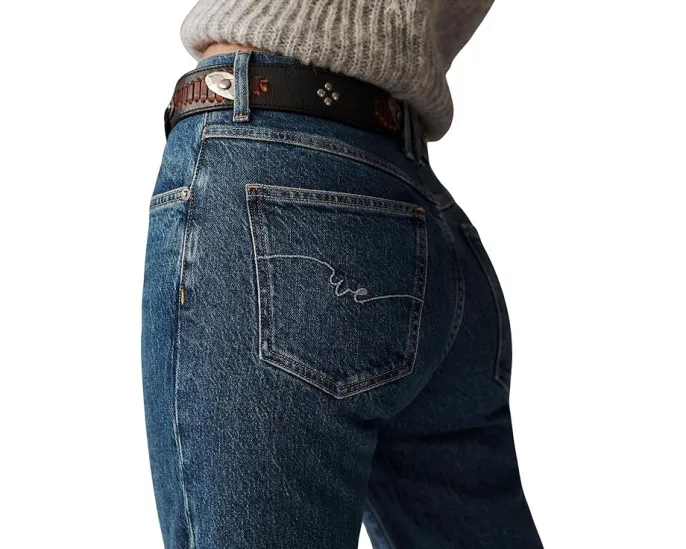 Джинсы Free People Risk Taker Mid-Rise Straight с прямым кроем и средней посадкой