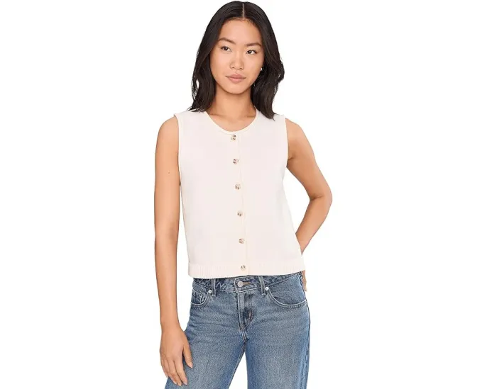 525 america Жилет Marianna без рукавов с застежкой на пуговицы и скругленным краем