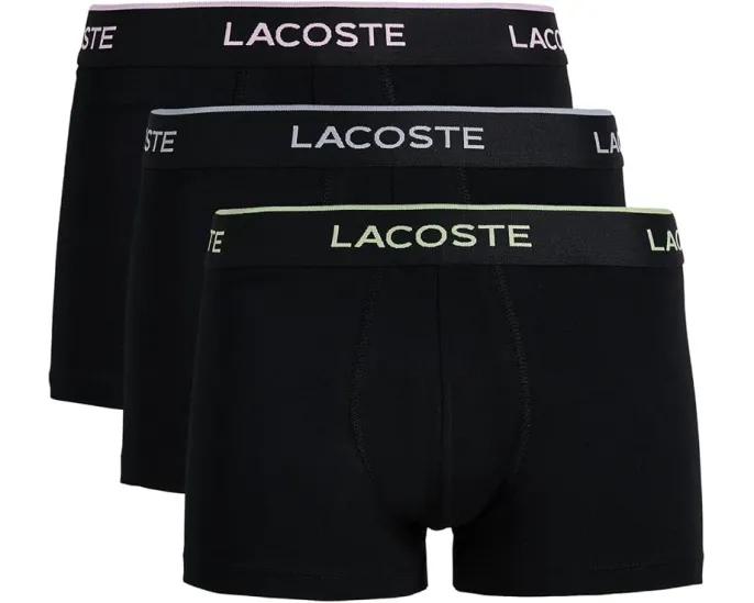 Набор из 3 трусов Lacoste 3-Pack Crocodile Logo Trunks с логотипом крокодила