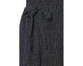 Puckered Organic Linen Grid Wide Ankle Pants