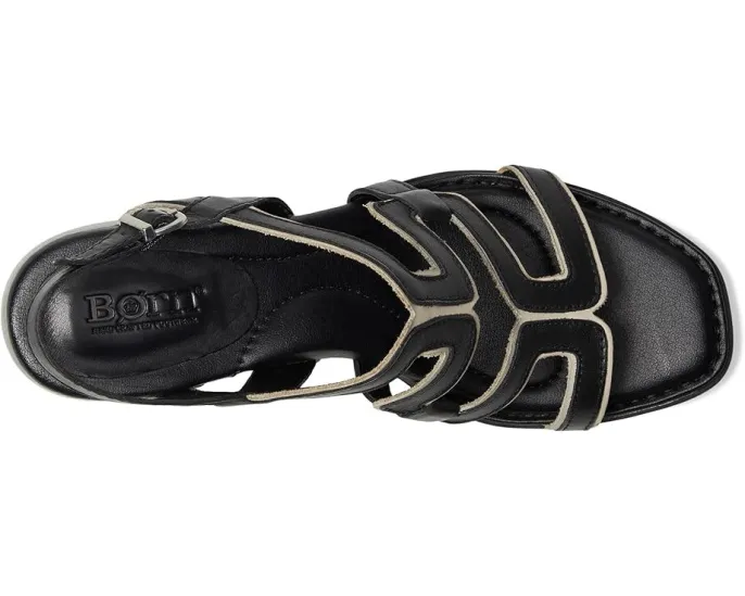 Сандалии Sofia от Born с ремешками и квадратным носком на деревянном каблуке