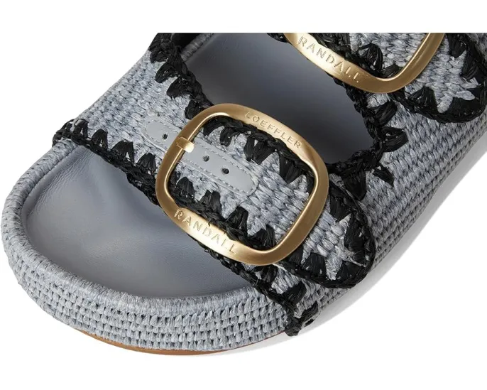 Сандалии Loeffler Randall Theo на платформе с вышивкой из соломки