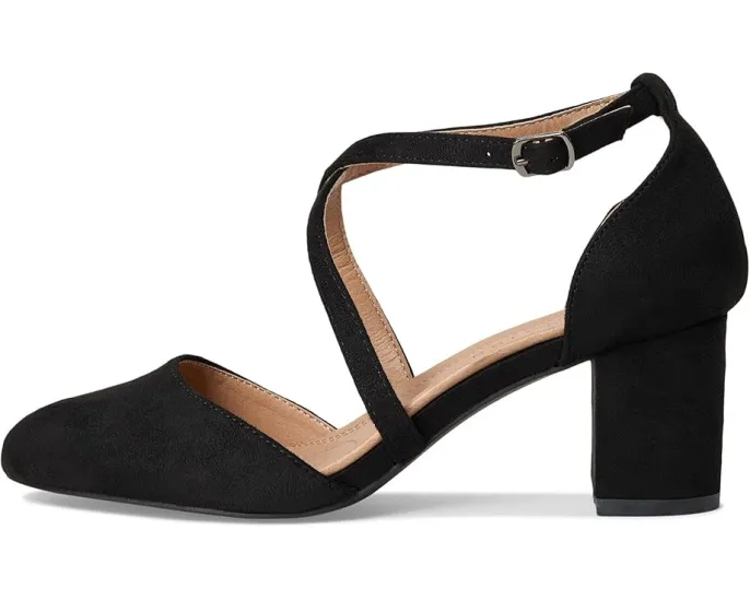 Туфли Journee Collection Foster на устойчивом каблуке с перекрестным ремешком