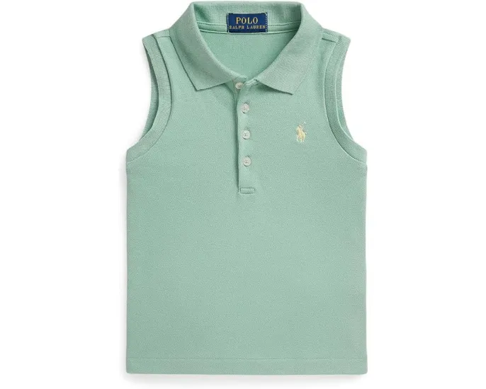 Polo Ralph Lauren Kids Поло без рукавов из стрейч-сетки для малышей и детей
