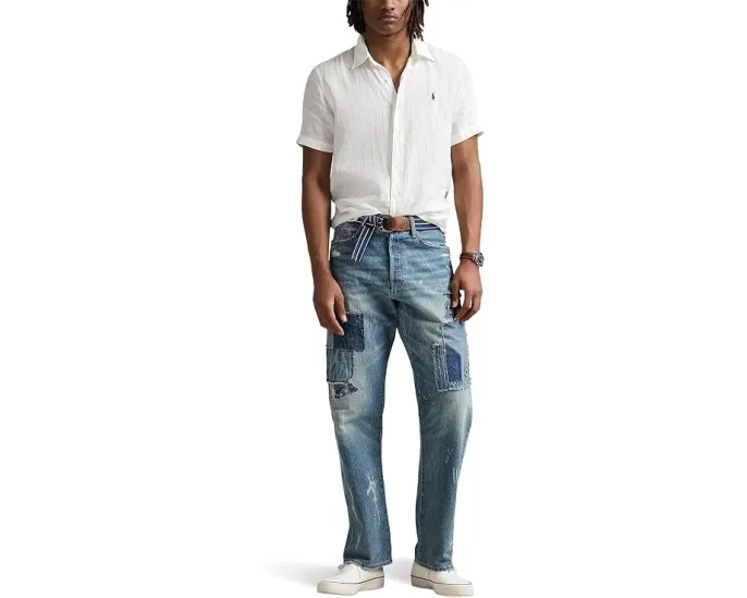 Классическая льняная рубашка Polo Ralph Lauren Ceramic White