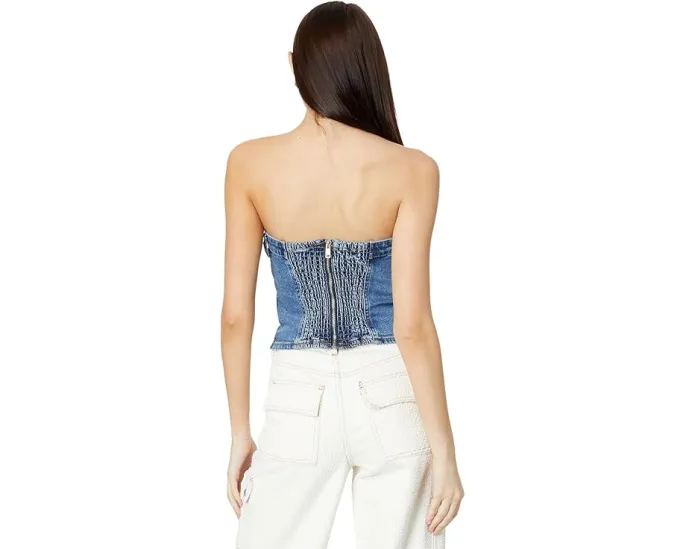 Топ Blank NYC Own It Denim Bustier из денима с застежкой на молнию