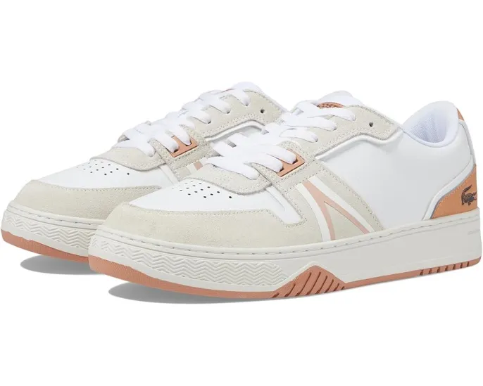 Кроссовки Lacoste L001 из кожи с замшевым мыском и спортивной эстетикой
