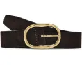 Ремень Madewell Suede Oval Buckle Belt из замши с овальной пряжкой