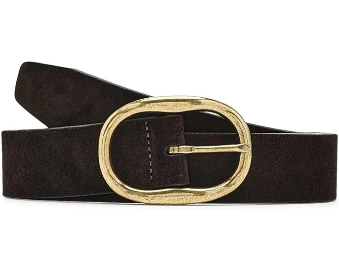 Ремень Madewell Suede Oval Buckle Belt из замши с овальной пряжкой